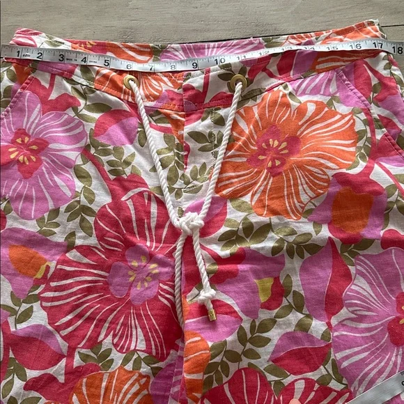 Sz 12 Lilly Pulitzer Palm Beach Fit Pants Wide Leg Linen Blend - Picture 6 of 9